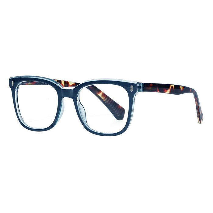 Grote blauwe dames leesbril