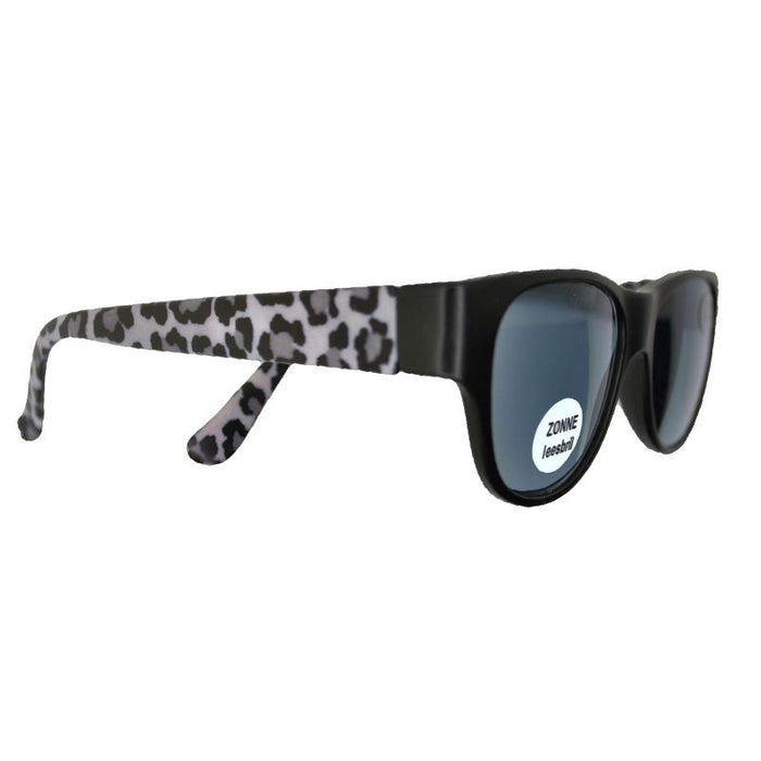 Dames zonneleesbril met pantermotief Zwart Zwart