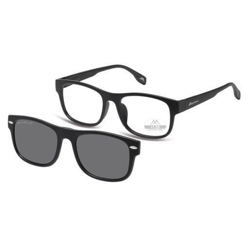 Heren leesbril met zonneclip MRC1 Zwart Zwart