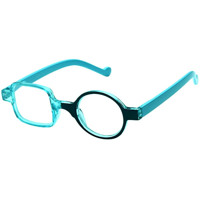 Hippe Leesbril Vierkant Rond Blauw Zwart Blauw Blauw
