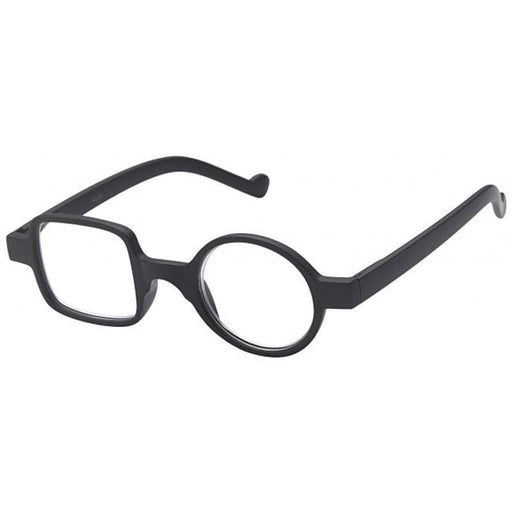 Hippe Leesbril Vierkant Rond Zwart Zwart Zwart
