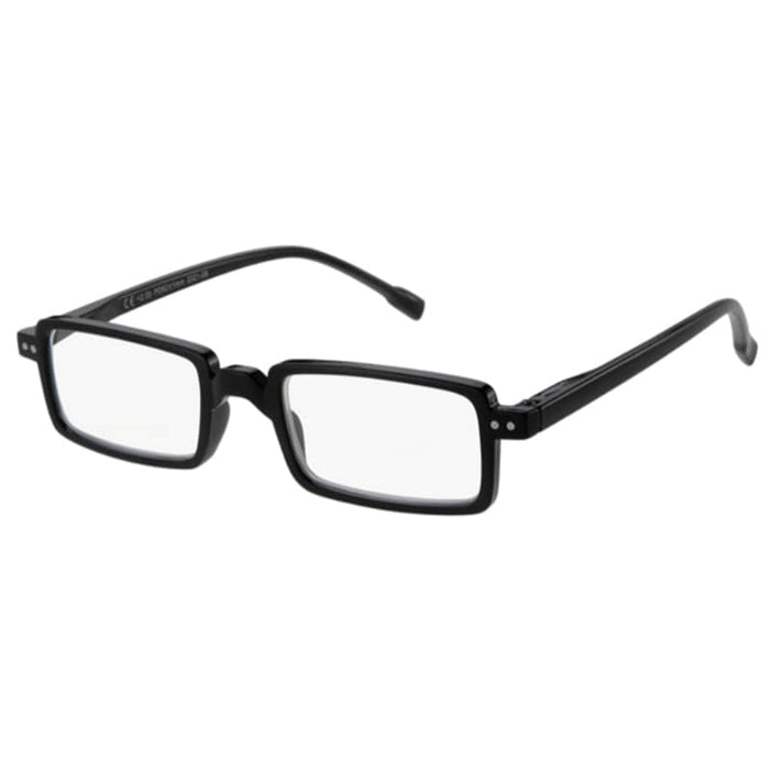 Hippe rechthoekige leesbril Zwart Zwart