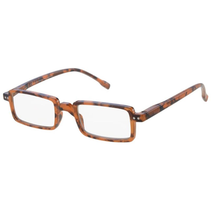 Hippe rechthoekige leesbril Havana Havana