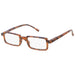 Hippe rechthoekige leesbril Havana Havana
