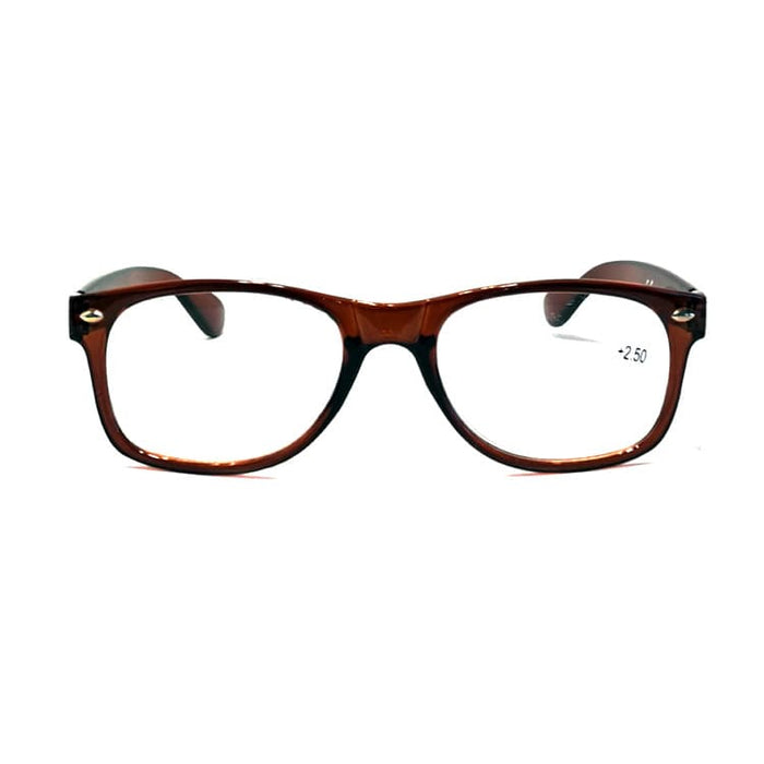 Leesbril Wayfarer Caramelbruin Bruin Bruin