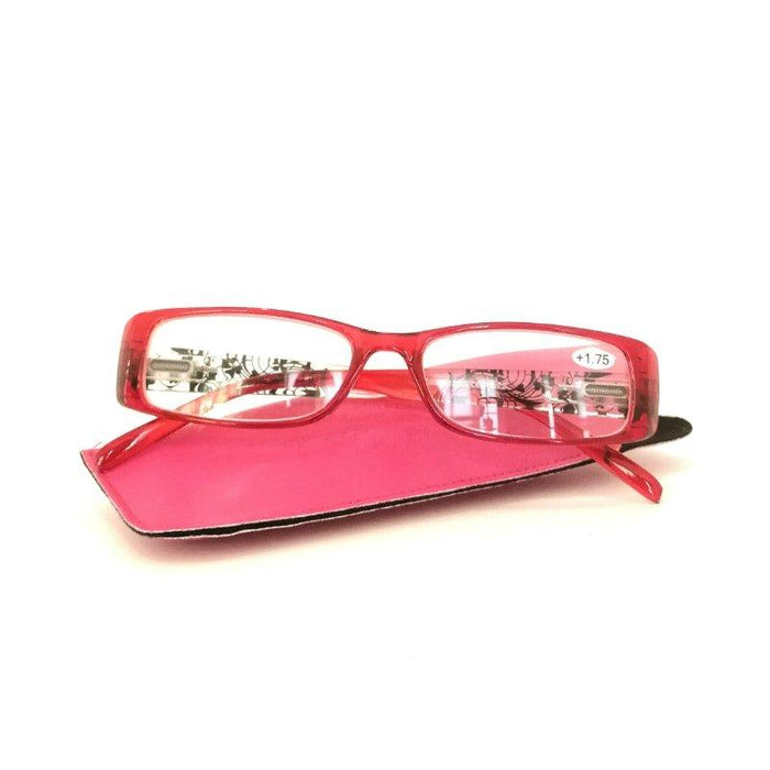 Rode dames leesbril met motief Rood Rood