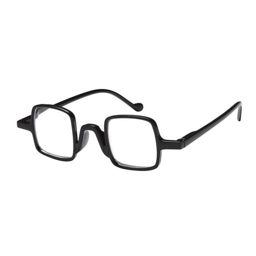 Vierkante leesbril zwart Zwart Zwart